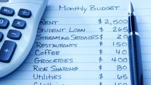 Monthly budget for contingency fund