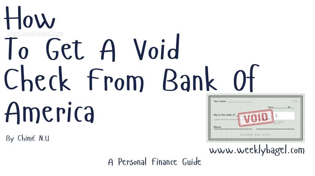 How To Get A Void Check From Bank Of America