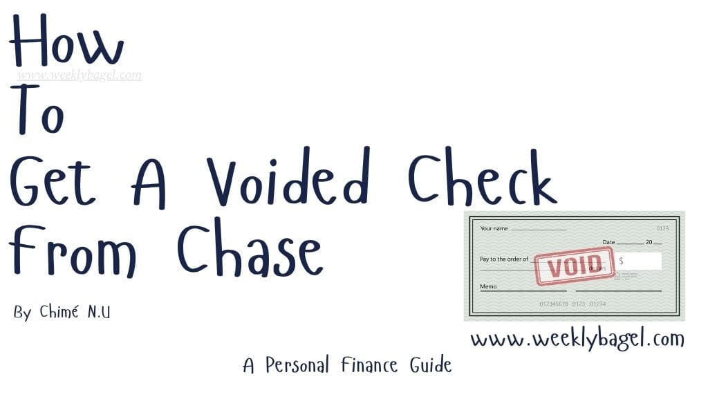 How To Get A Voided Check From Chase